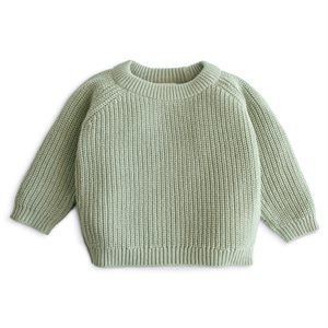 Mushie Chunky Knit Sweater - Light Mint - age 6-9 Months
